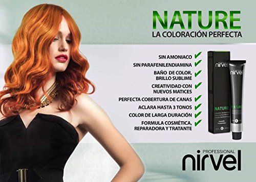 nirvel Nature color del pelo natural 7/0 – 100 ml sin amoniaco sin phenyl End iamin Hair Color Without ammonia Without de phenylenediamine Natural 7/0