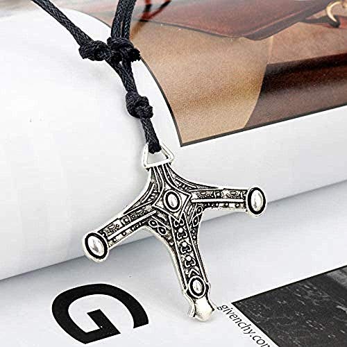 niuziyanfa Co.,ltd Blood Curse Bloodborne Sword Hunter Badge Collar Cruz Amuleto Colgante Collar Cuerda Cadena Joyas Accesorios de Juego
