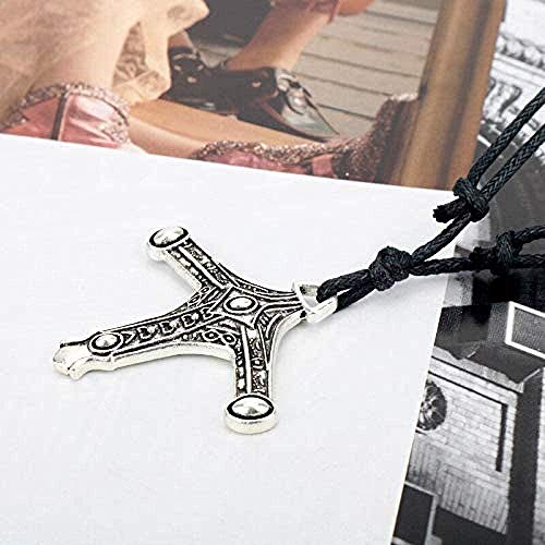 niuziyanfa Co.,ltd Blood Curse Bloodborne Sword Hunter Badge Collar Cruz Amuleto Colgante Collar Cuerda Cadena Joyas Accesorios de Juego