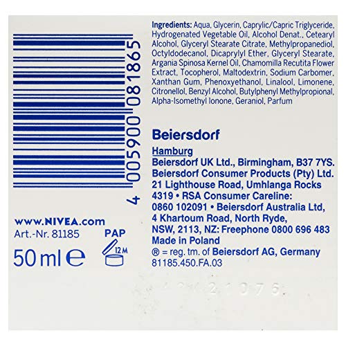 Nivea Crema Pura y Día Calmante natural 50 ml