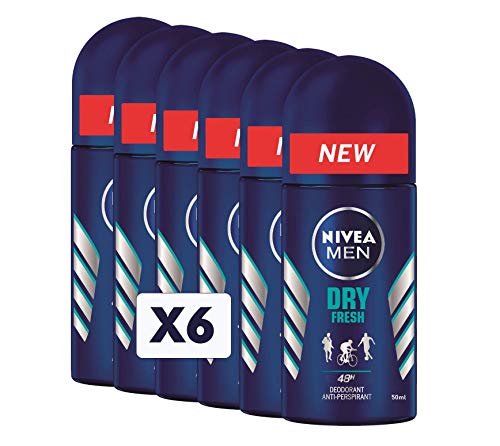 Nivea Men Dry Fresh Desodorante Roll-On (6 paquetes de 50 ml)