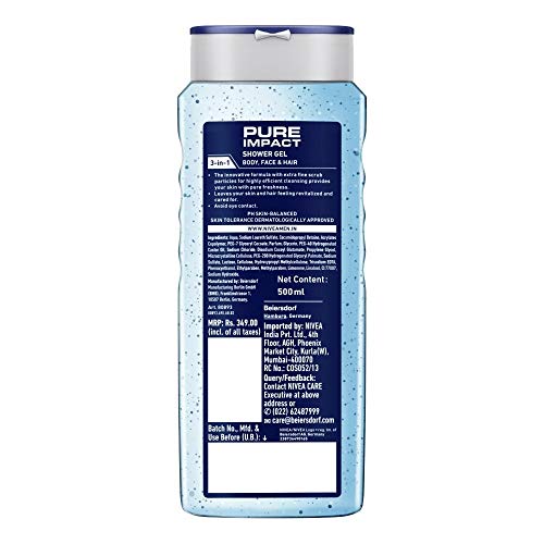 Nivea Men Pure Impact Shower Gel Żel pod prysznic dla mężczyzn 500ml