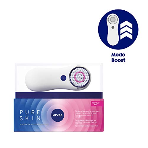 NIVEA PURE SKIN Cepillo Eléctrico de Limpieza Facial, Kit Básico; Cepillo Limpiador para el Rostro