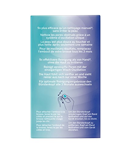 NIVEA Pure Skin Deep Cleansing Cabezal de cepillo facial en pack de 2, accesorio para el cepillo eléctrico facial, limpiador facial para piel normal y mixta