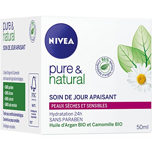 Nivea puro y natural calmante de la piel Crema de Día seca y sensible 50 ml