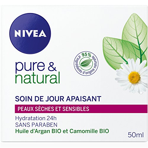 Nivea puro y natural calmante de la piel Crema de Día seca y sensible 50 ml