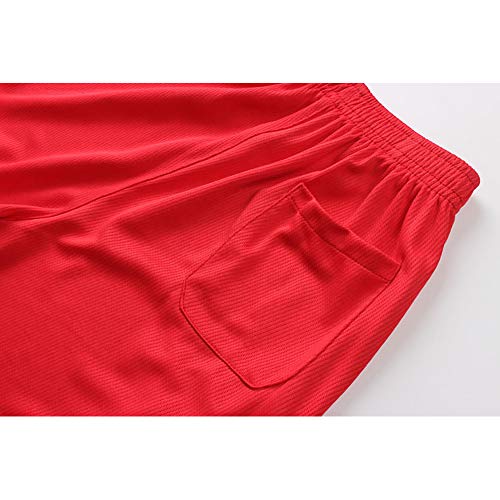 No. 23 Michael Jordan Chicago Bulls - Conjunto de Baloncesto Retro Shorts de Baloncesto Junior Jersey Conjunto de Ropa Deportiva Jersey Tops y Pantalones Cortos (Rojo)-Red-XS