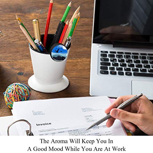 NOBRAND - Ambientador para coche, 2 unidades, diseño de gansos volando bajo sobre el árbol en la parte superior fría de la noche del coche, difusor de aromaterapia