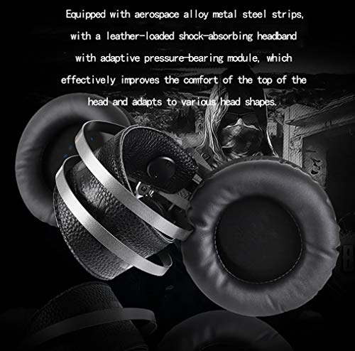 NOCTIC PlayStation 4 Pro Xbox One S Auriculares estéreo para juegos con micrófono Auriculares con cable ajustables suaves sobre la oreja para ordenador portátil, PC, Mac, iPad Smartphones