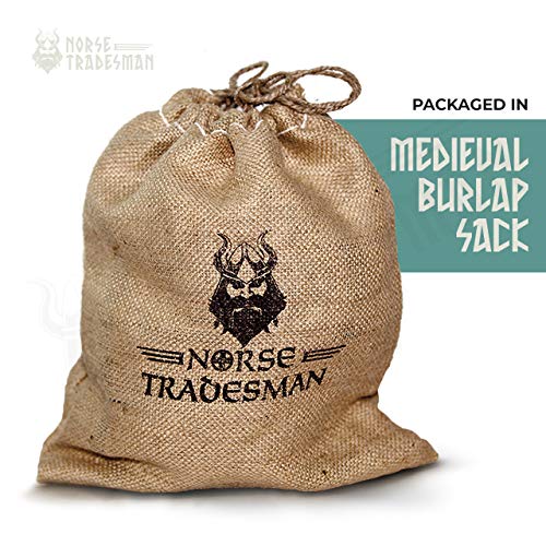 Norse Tradesman Jarra Vikinga de Cuerno Auténtico | Taza Cerveza de Cuerno con Base de Palisandro y Anillos Grabados |"El Eterno"