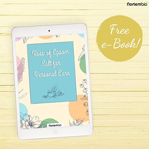 Nortembio Sal de Epsom 6 Kg. Novedosa Fragancia de Jazmín y Limón. Hidratada con Vitamina C y E. Sales de Baño y Cuidado Personal. E-Book Incluido.