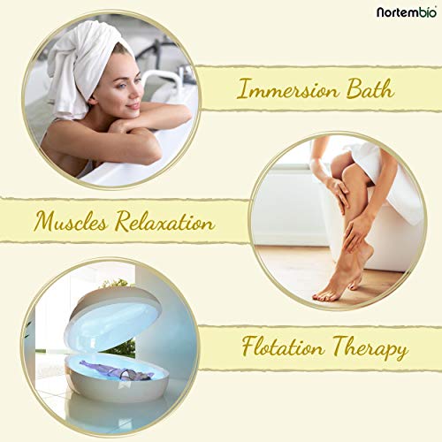Nortembio Sal de Epsom 6 Kg. Novedosa Fragancia de Jazmín y Limón. Hidratada con Vitamina C y E. Sales de Baño y Cuidado Personal. E-Book Incluido.
