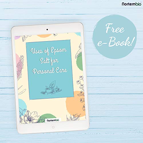 Nortembio Sal de Epsom 750 g. Novedosa Fragancia de Coco Tropical. Hidratada con Vitamina C y E. Sales de Baño y Cuidado Personal. E-Book incluido.
