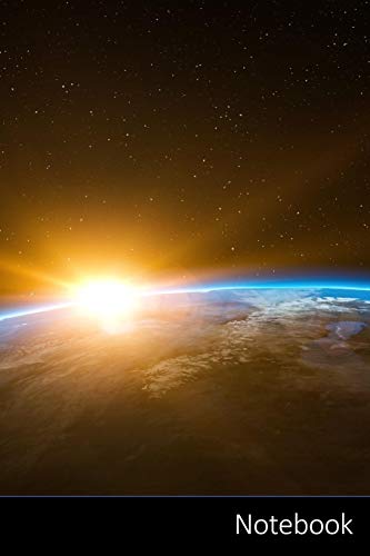 Notebook: Salida Del Sol, Espacio, Espacio Exterior, Globo Cuaderno / Diario / Libro de escritura / Notas - 6 x 9 pulgadas (15.24 x 22.86 cm), 150 páginas, superficie brillante.
