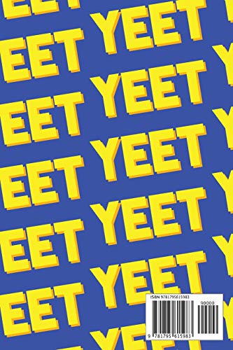 Notebook: Yeet Yellow Orange Typography Meme Pattern