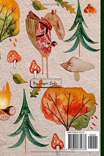 Notizbuch: Blanko DIN A 5 Tagebuch und Journal für Notizen, Ideen und Gedanken I Skandinavisches Motiv Elche im Herbst