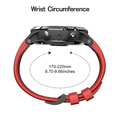 Notocity Garmin Fenix 3 Correa, Silicona Reemplazo Correa para Garmin Fenix 5X/Fenix 5X Plus/Fenix 6X/Fenix 6X Pro/Fenix 3/Fenix 3 HR, Easy-Fit, no Adapta a Fenix 5