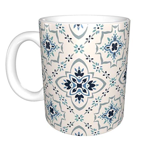 Novelty Coffee Mugs Talavera Pattern. Azulejos Portugal. Turkish Ornament. Moroccan Tile Mosaic 11 oz Ceramic Coffee Tea Cug Mug