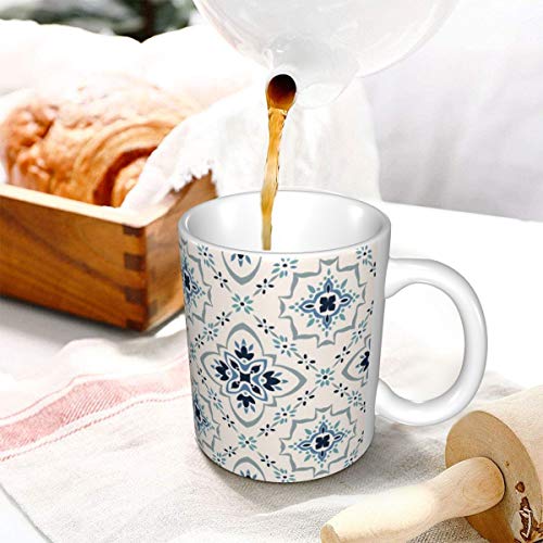 Novelty Coffee Mugs Talavera Pattern. Azulejos Portugal. Turkish Ornament. Moroccan Tile Mosaic 11 oz Ceramic Coffee Tea Cug Mug