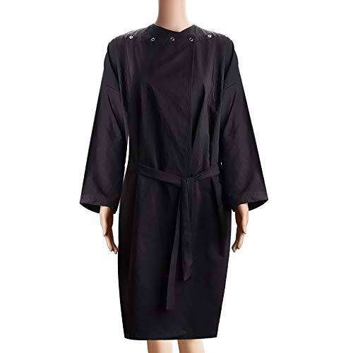 Noverlife Spa Massage Kimono albornoz para el cliente, albornoz de salón a prueba de químicos al agua Abrigo para el cliente, ligero bata negra bata de playa para tratamientos de belleza