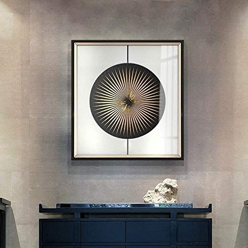 Nueva pintura al óleo china Sala de estar Zen Resumen Porche Restaurante Biblioteca Colgante Hotel Lienzo Mural 40x40cm