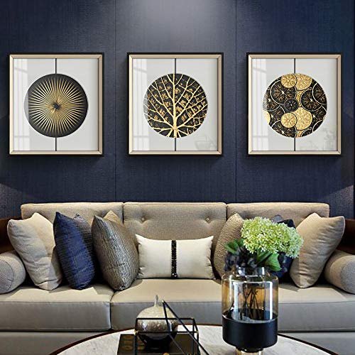 Nueva pintura al óleo china Sala de estar Zen Resumen Porche Restaurante Biblioteca Colgante Hotel Lienzo Mural 40x40cm