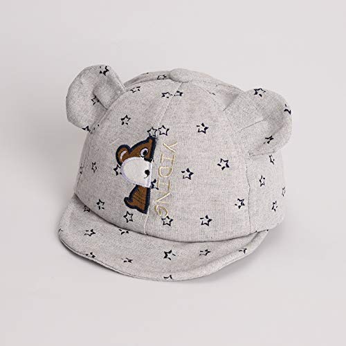 Nuevo Sombrero para niños Primavera y Verano versión Coreana del Osito niños y niñas Gorras de ala Suave Estrella de Cinco Puntas bebé Sombrero para el Sol Verano