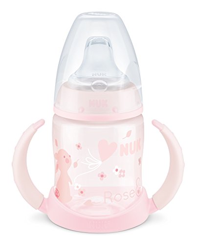 Nuk - Biberón Entrena First Choice+ 150 ml Blue&Rose Silicona T2 Rosa