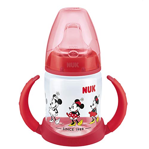 NUK Disney First Choice+ biberón | 6-18 meses | Tetina de silicona | Válvula anticólico | Sin BPA | 150 ml | Minnie Mouse