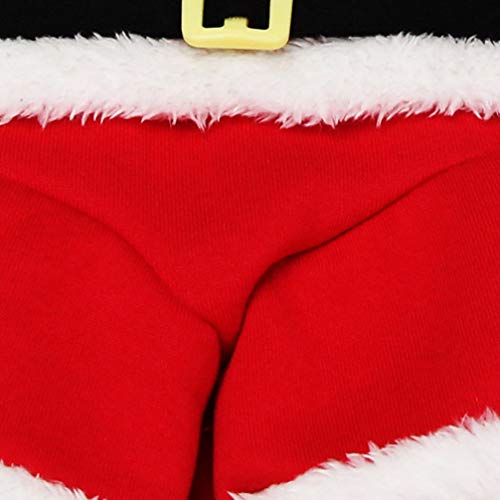 NUOBESTY Perro Gato Navidad Santa Claus Disfraz Divertido Mascota Cosplay Disfraces Traje con Gorra s