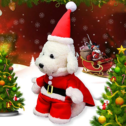 NUOBESTY Perro Gato Navidad Santa Claus Disfraz Divertido Mascota Cosplay Disfraces Traje con Gorra s