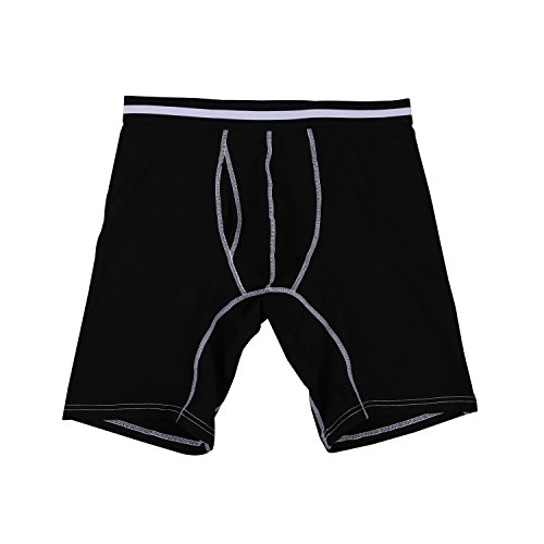 Nuofengkudu Hombre 3 Pack Larga Bóxers Ajustados Bulge Braguitas Calzoncillos Ropa Interior Suave Elástico Compresión Shorts Underwear Mutande Panty Hipster Nero/Grau/BLU Chiaro Tamaño XXL