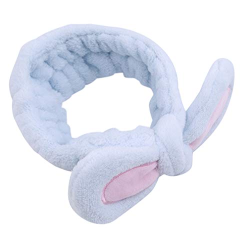 NYAOLE Bowknot Cinta de pelo de coral elástica Make Up rostro lavado ducha cinta para el pelo para limpieza facial