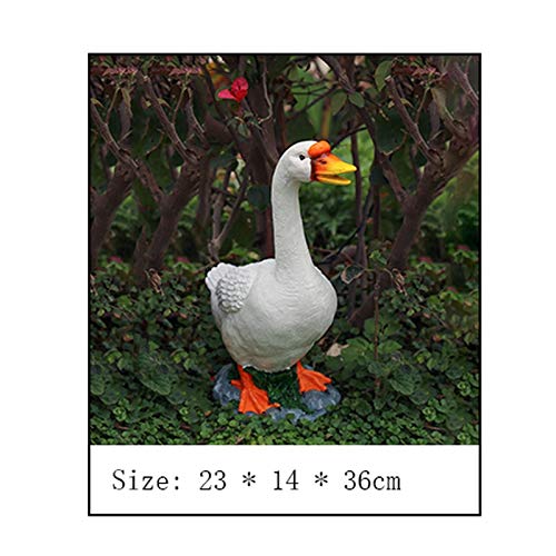 NYKK Ornamento de Escritorio La decoración del jardín al Aire Libre Jardín Jardinería Decoración Decoración Animal de la Resina Pato Ganso Simulación Decoración artesanías decoración