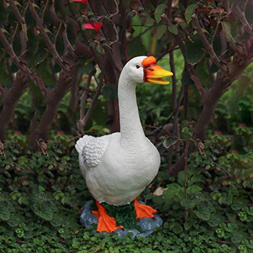 NYKK Ornamento de Escritorio La decoración del jardín al Aire Libre Jardín Jardinería Decoración Decoración Animal de la Resina Pato Ganso Simulación Decoración artesanías decoración