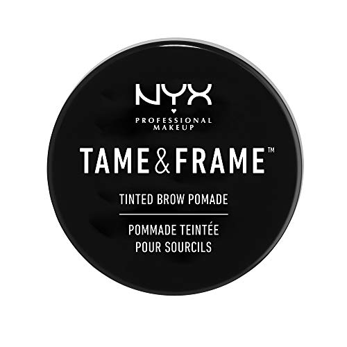 NYX Professional Makeup Tame & Frame Brow Pomade - Pomada para cejas (resistente al agua, gel resistente a manchas en 5 tonos, para piel y vello, 5 g, rubio 01)