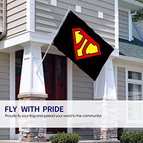 Oaqueen Banderas, Super Pi Garden Flag 4x6 FT Banner with Brass Grommets Fly Breeze House Indoor Outdoor Home Boat Yacht Car Decorations,Single-Sided Black