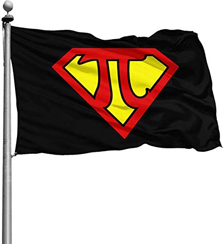Oaqueen Banderas, Super Pi Garden Flag 4x6 FT Banner with Brass Grommets Fly Breeze House Indoor Outdoor Home Boat Yacht Car Decorations,Single-Sided Black