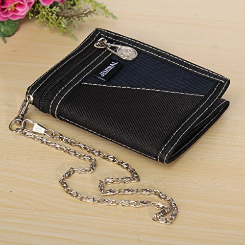 OB OURBAG Hombre Carteras Cartera de Lona Vertical Masculino Bolso Carteras Negro