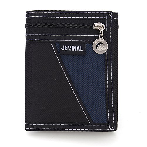 OB OURBAG Hombre Carteras Cartera de Lona Vertical Masculino Bolso Carteras Negro