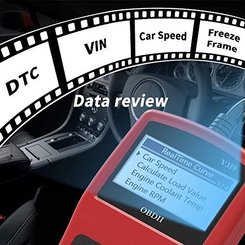 OBD 2 Diagnosticos Coche Portátil OBD II Auto Scanner Interfaz Estandar 16 Pines con Lectura y Borrado de Códigos de Error y Prueba de Batería para Automóviles Protocolos OBDII y Modos OBD2/EOBD/Can