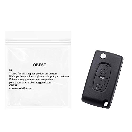 OBEST Carcasa Case Funda Llave Remoto (2 Boton, C2-3)