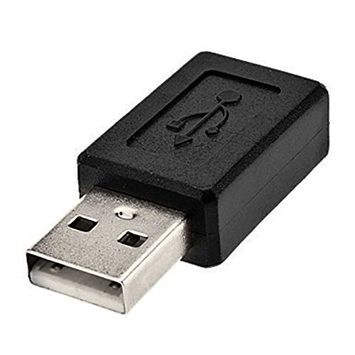 OcioDual Adaptador Convertidor Conversor Micro B 5 Pin Hembra a USB Tipo A 2.0 Macho Negro para Teléfono Smartphone PC Portátil