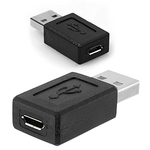 OcioDual Adaptador Convertidor Conversor Micro B 5 Pin Hembra a USB Tipo A 2.0 Macho Negro para Teléfono Smartphone PC Portátil