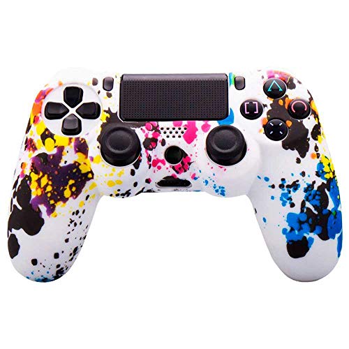 OcioDual Funda de Silicona Carcasa para Mando Sony PS4 PlayStation 4 Slim Pro Dualshock 4 Manchas de Colores