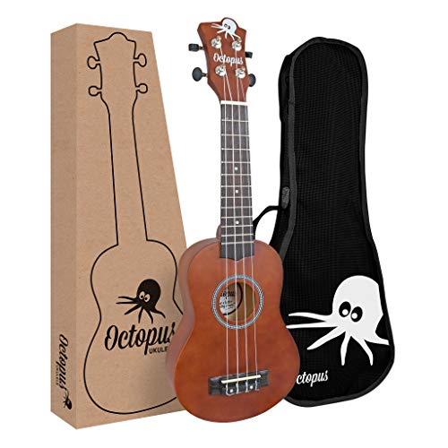 Octopus UK200D-BR - Ukelele soprano, color marrón