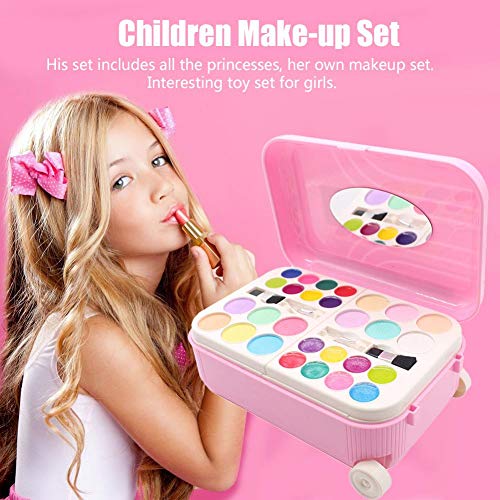 Oddity Set de paletas de Maquillaje, vestirse con Estuches de tocador Juego de imaginación Maquillaje cosmético Lavable Real Girl Makeup Toy para niñas y niños