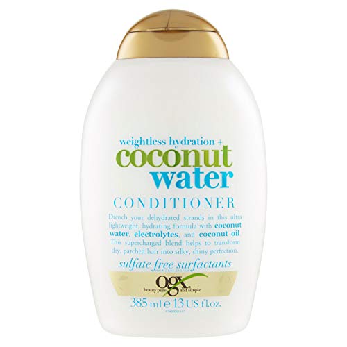 OGX, Acondicionador Hidratante de Agua de Coco, Cabellos Deshidratados, 385 ml