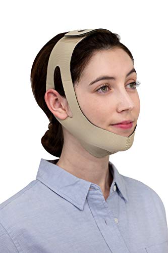 Oh My Muse Mascarilla de elevación – Doble barbillero reutilizable – Estética V Line Face Shaper (Beige)