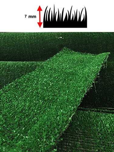 Olivo.Shop – Grass Green, césped sintético de 7 mm para realizar jardines o campos de fútbol. Manto de hierba artificial de imitación y hierba disponible en varios tamaños (1 x 20 metros)